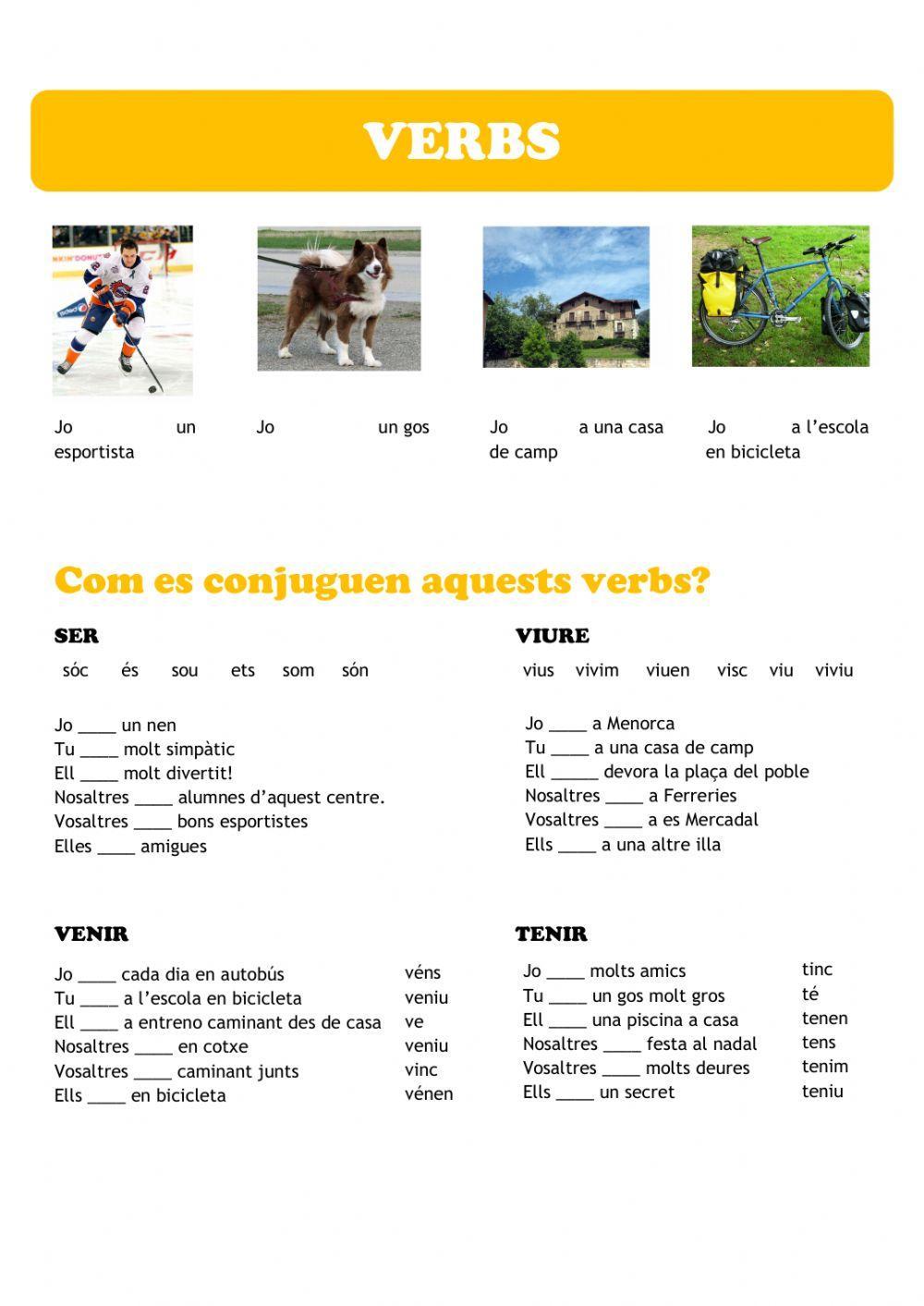 Nouvinguts 1 Verbs