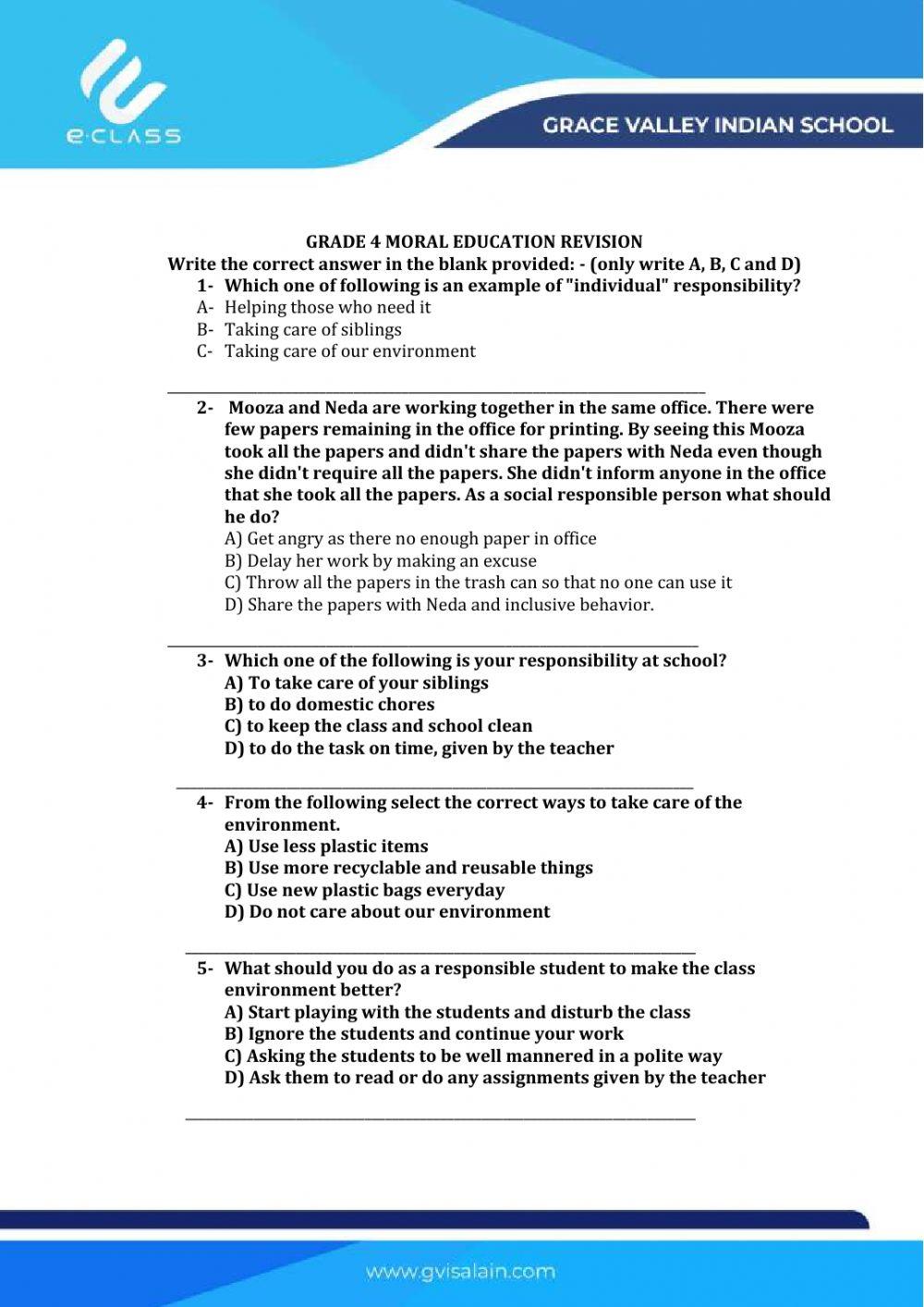 Assuming responsibilities