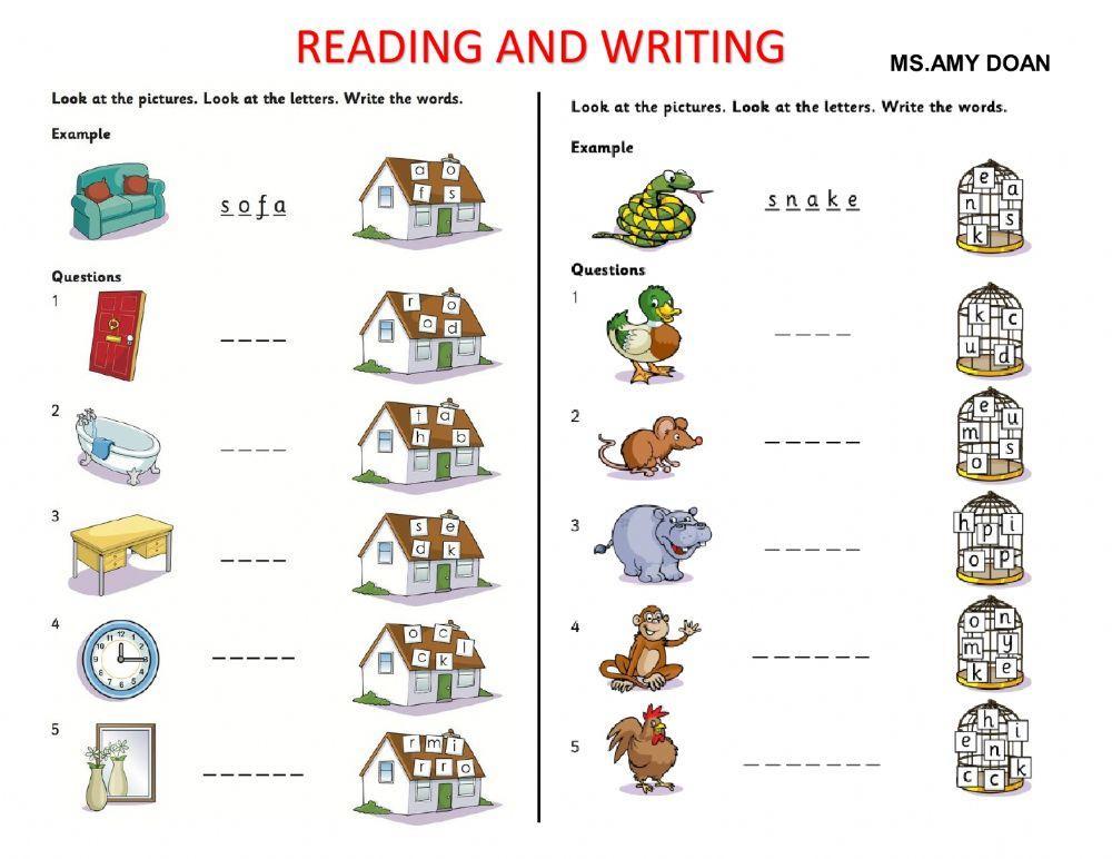 Starters Test Reading and Writing 2345 Đoàn Thị