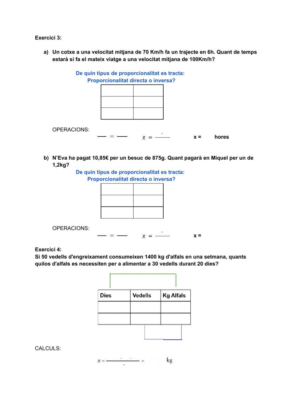Proporcionalitat i percentatges
