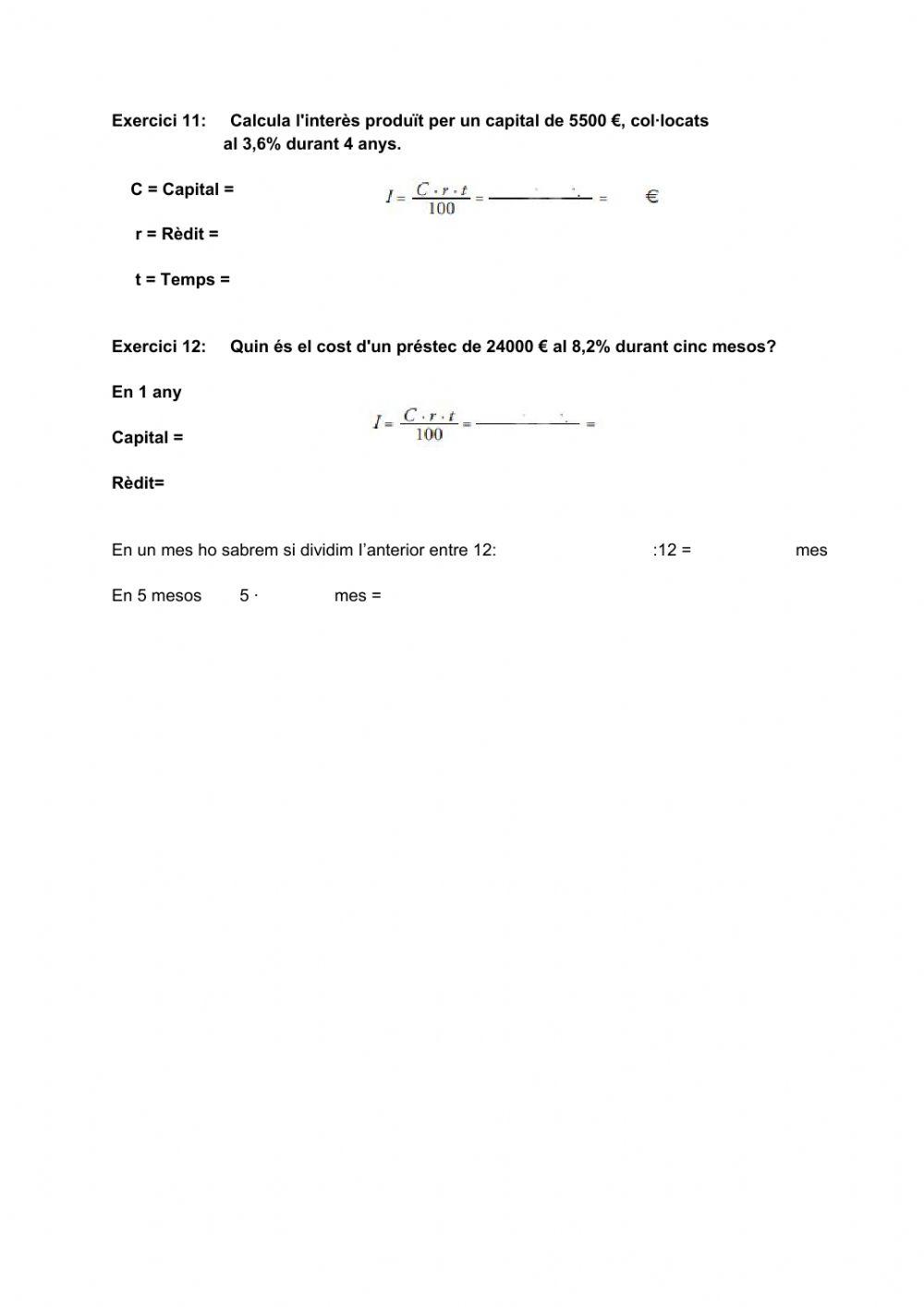 Proporcionalitat i percentatges