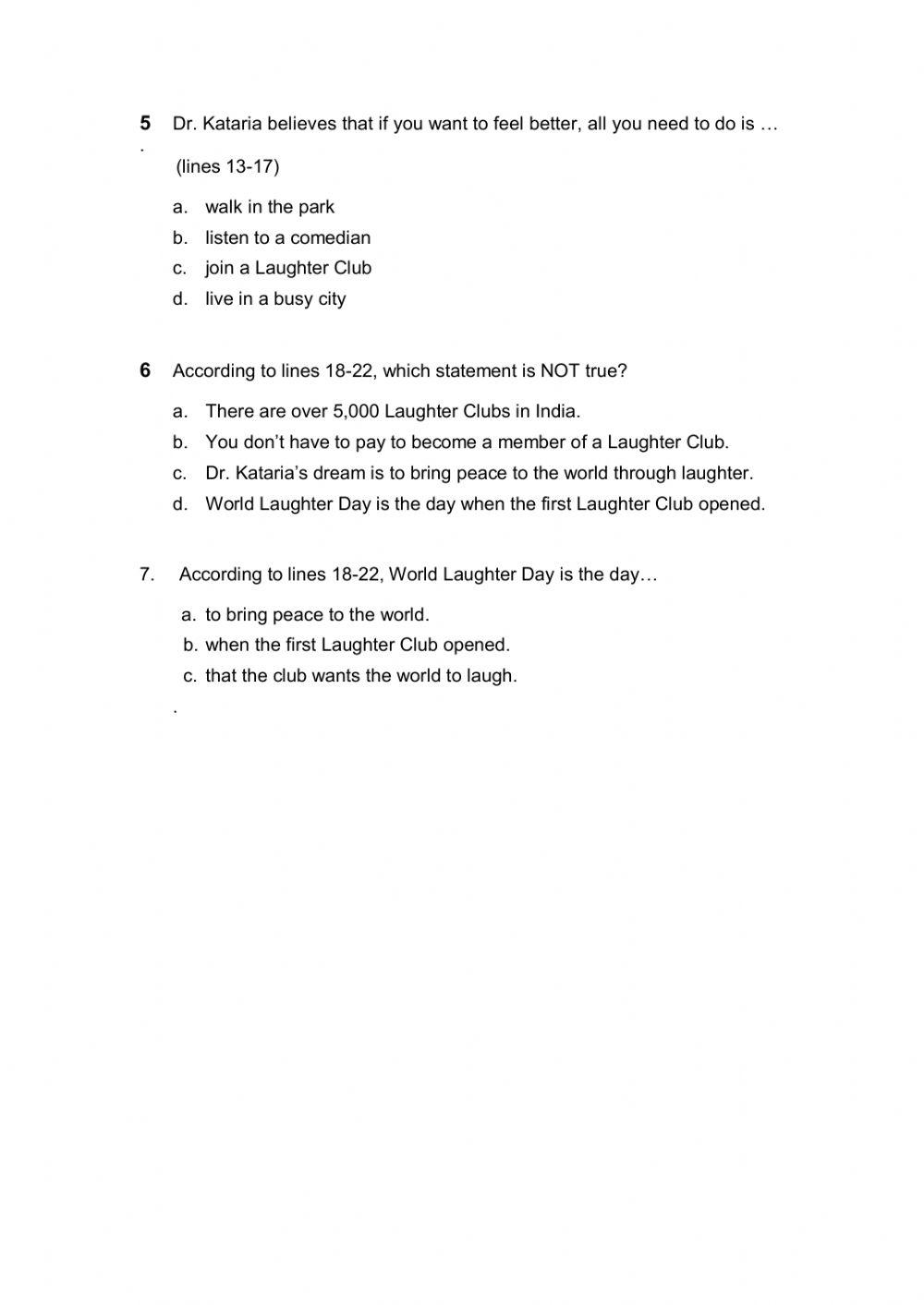 Unseen Unit 2 Keep Thinking