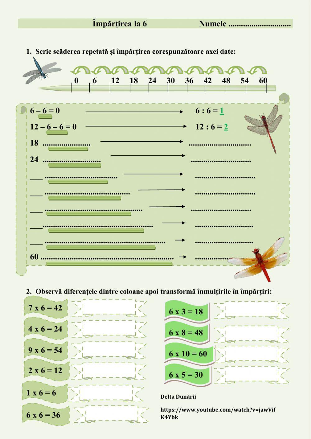 Împărtirea la 6
