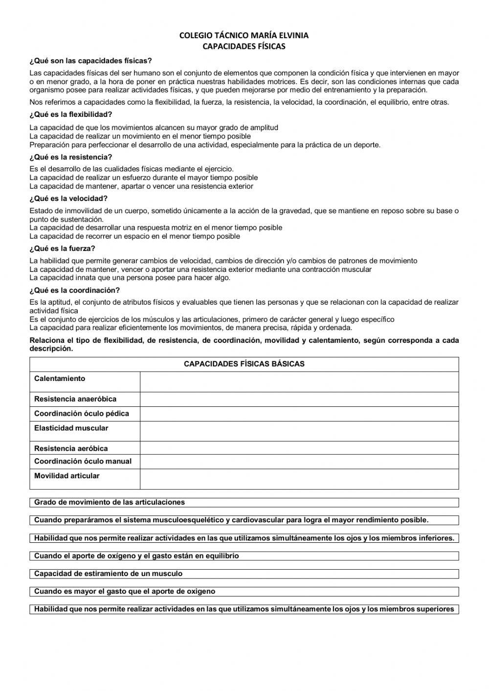 Capacidades físicas básicas