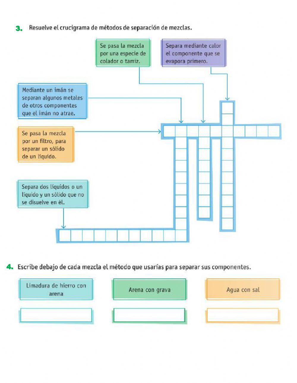 Formas de separar las mezclas