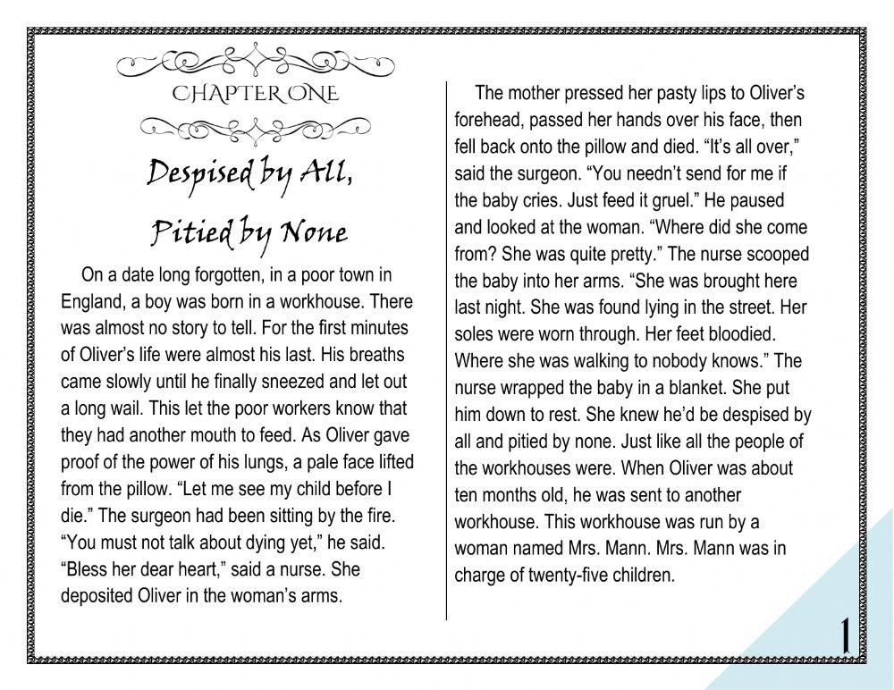 Oliver Twist - Chapter One