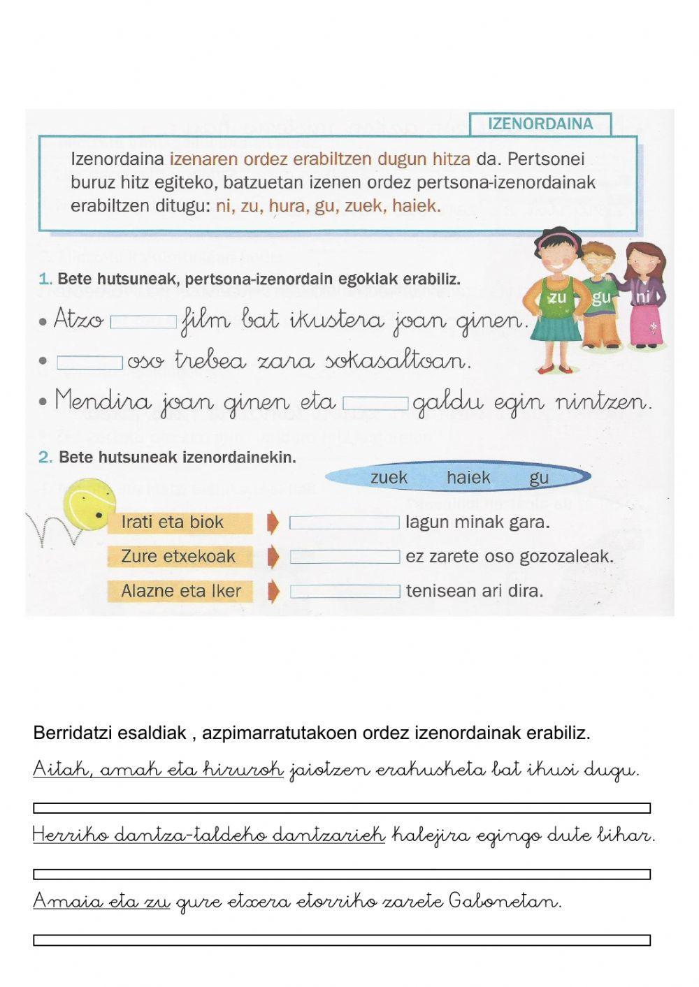 Izenordainak Izenordainak