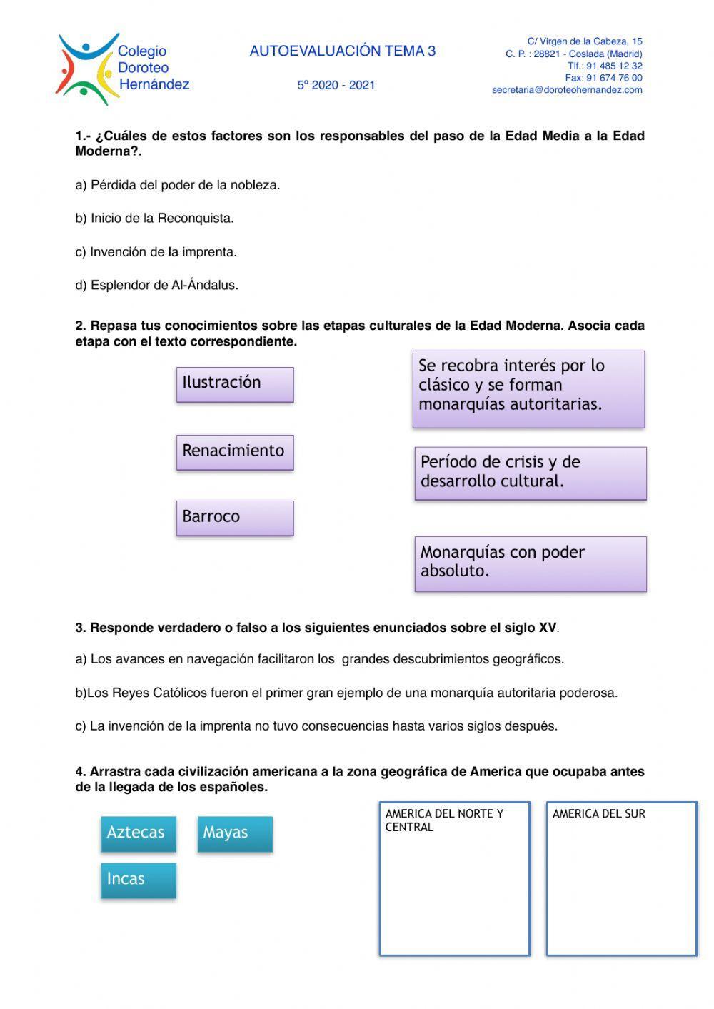 La Edad Moderna en España: siglos XV y XVI