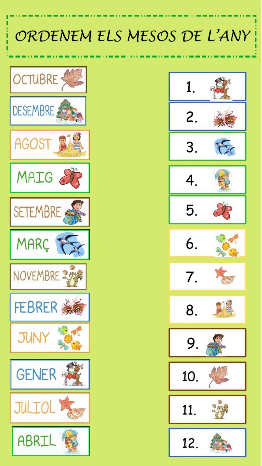 Ordenem els mesos de l'any
