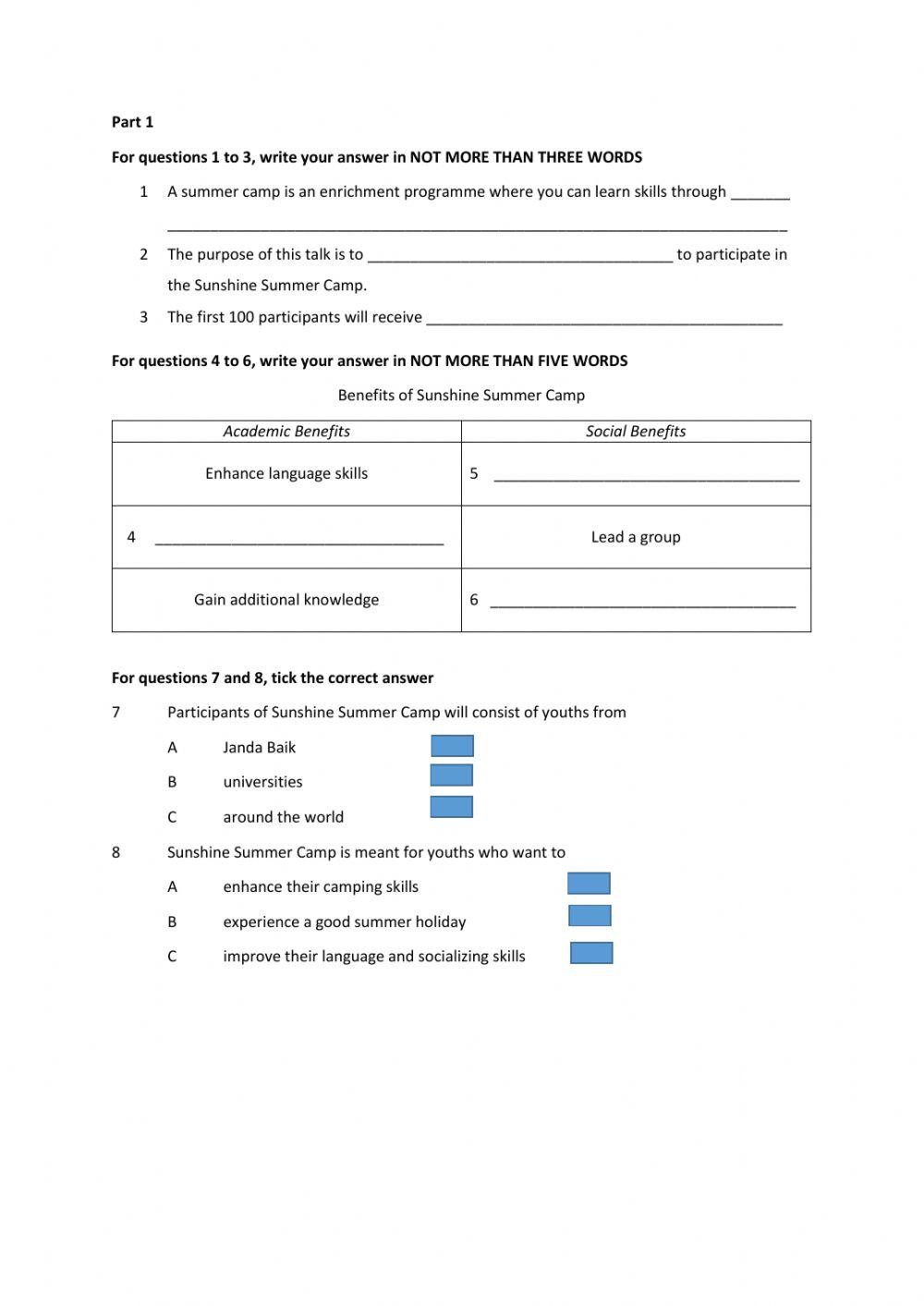 MUET Listening Practice
