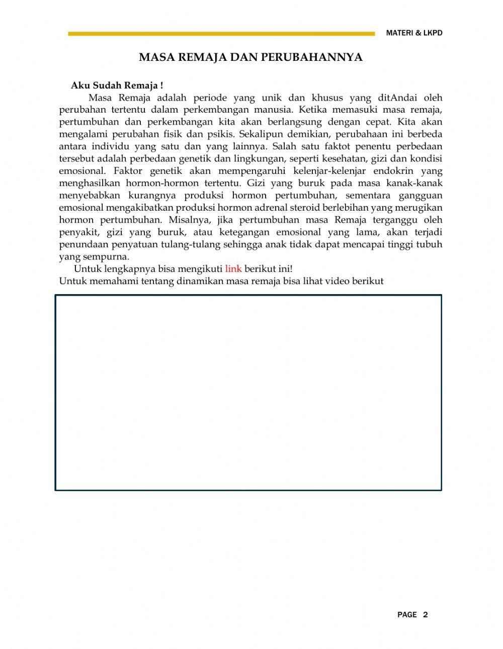 Lkpd bk perkembangan masa remaja
