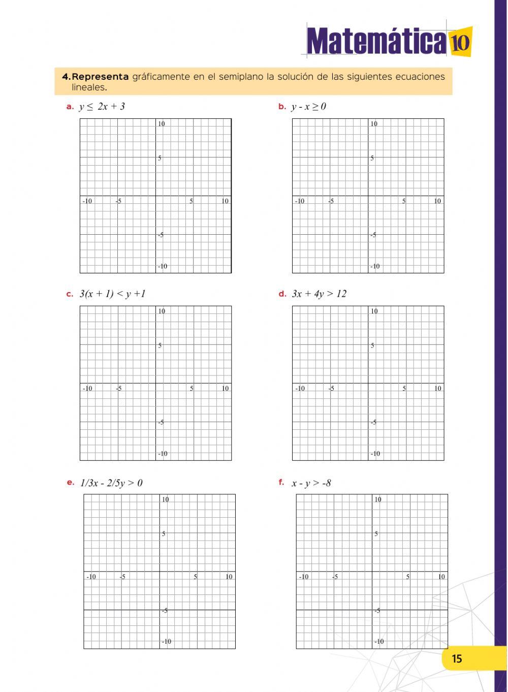 Inecuación lineal con dos incógnitas en el plano cartesiano online ...