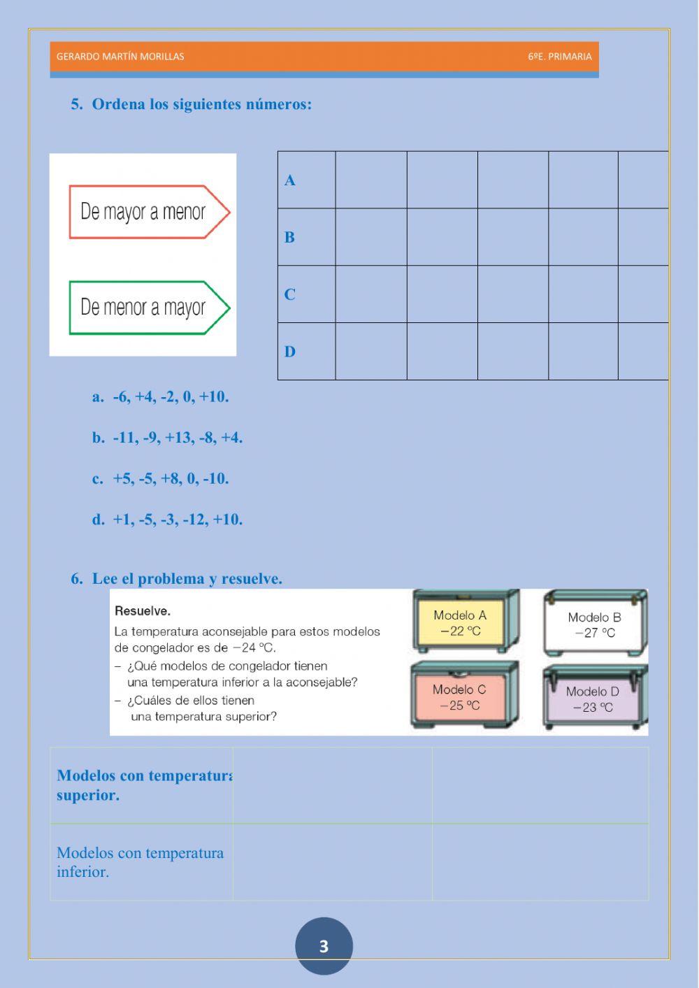 Numeración. Ficha 13.