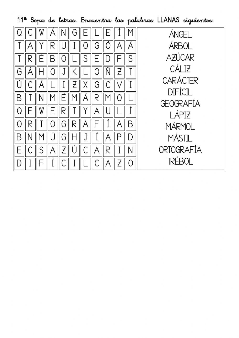 Comprensión lectora 3º EP 011.- SEIS REINOS. Palabras llanas y con R