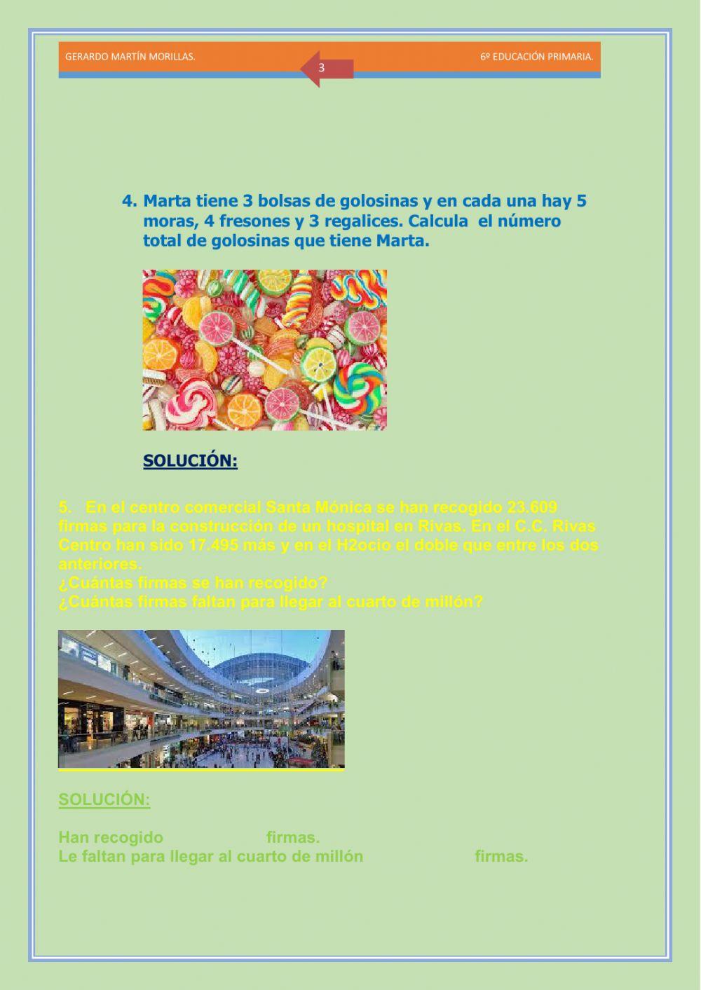 Resolución de problemas. Ficha 12.