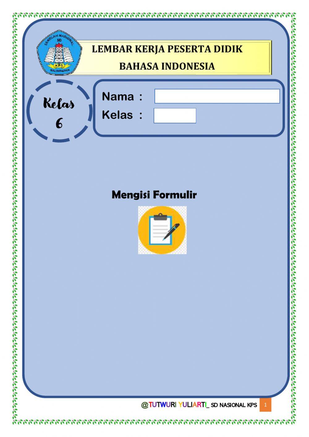 Lkpd formulir kelas 6