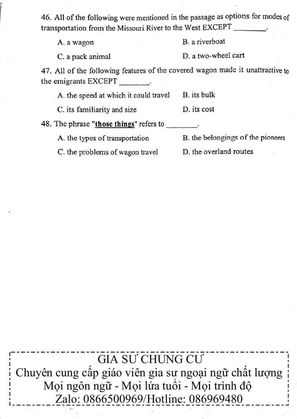 Đề thi đánh giá năng lực ngoại ngữ Tiếng Anh vào lớp 10 Chuyên ngoại ngữ - Số 8.1