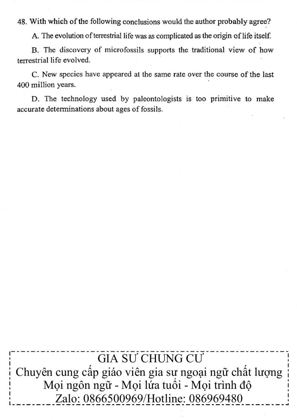 Đề thi đánh giá năng lực ngoại ngữ Tiếng Anh vào lớp 10 Chuyên ngoại ngữ - Số 9.1