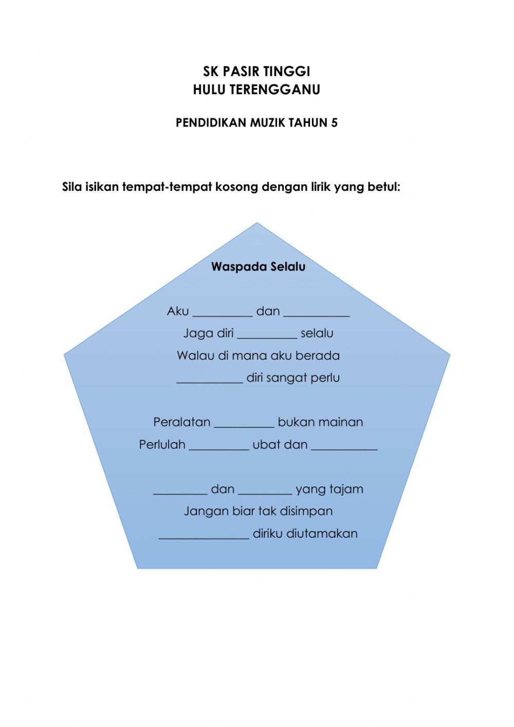 Pendidikan muzik tahun 5-2021