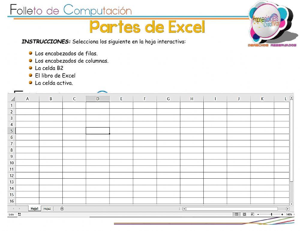 Actividad partes de Excel