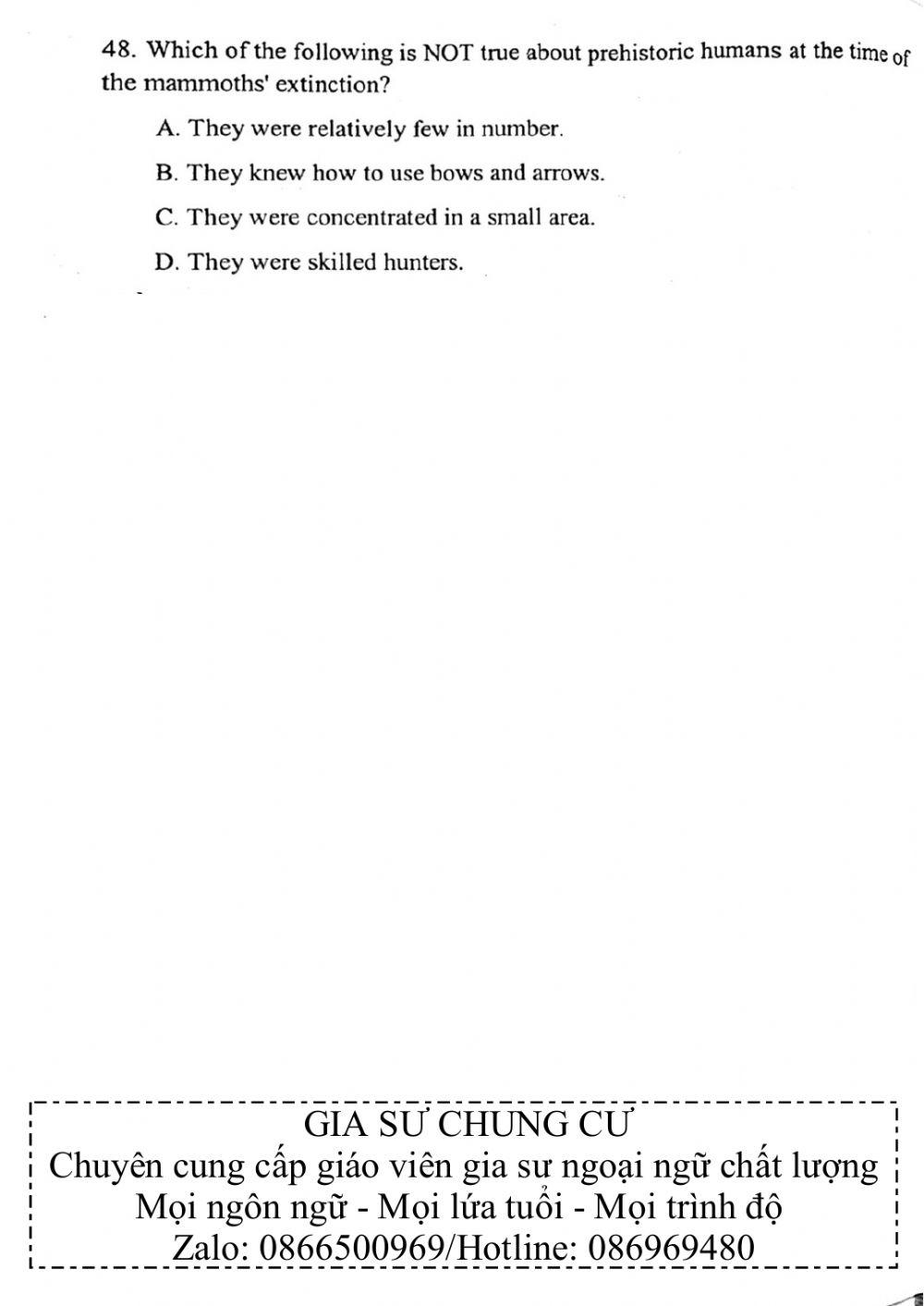 Đề thi đánh giá năng lực ngoại ngữ Tiếng Anh vào lớp 10 Chuyên ngoại ngữ - Số 10.1