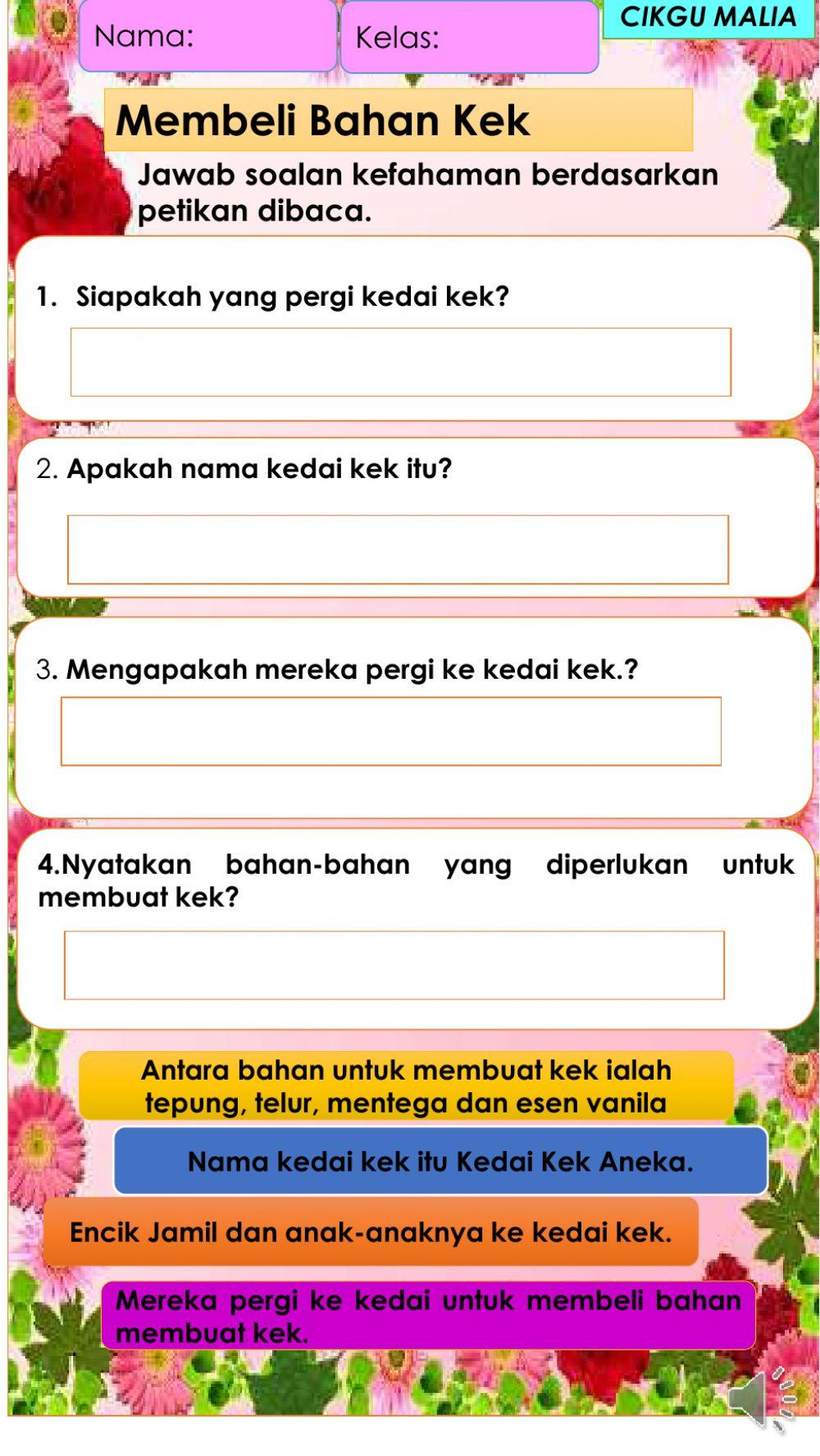 Melengkapkan jawapan