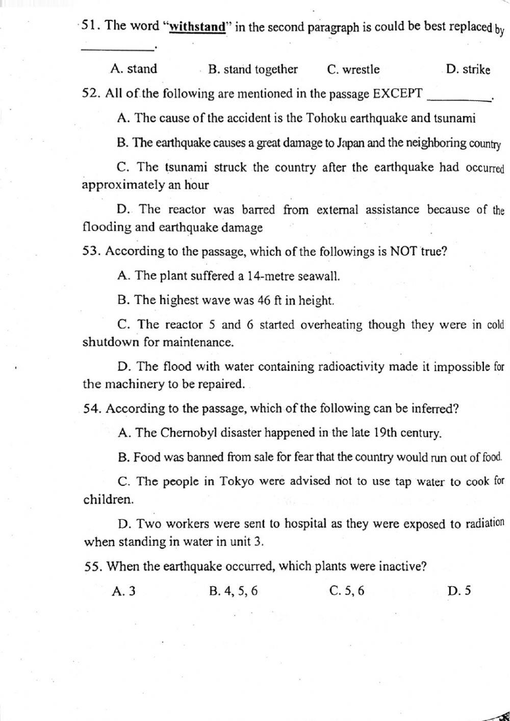 Đề thi đánh giá năng lực ngoại ngữ Tiếng Anh vào lớp 10 Chuyên ngoại ngữ - Số 10.2