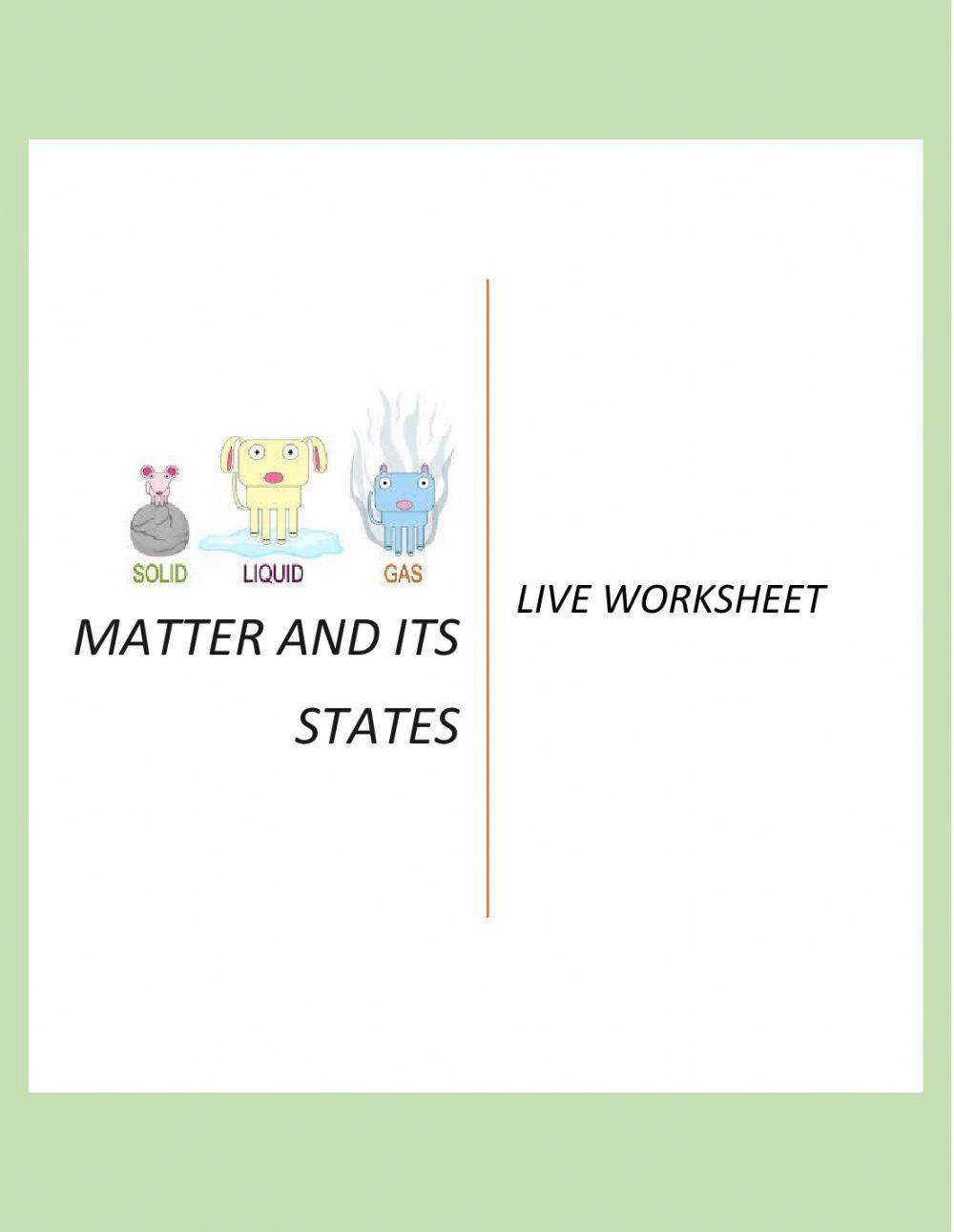 Matter and its states