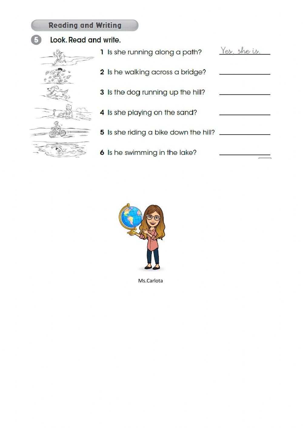 Present continuous 2º II