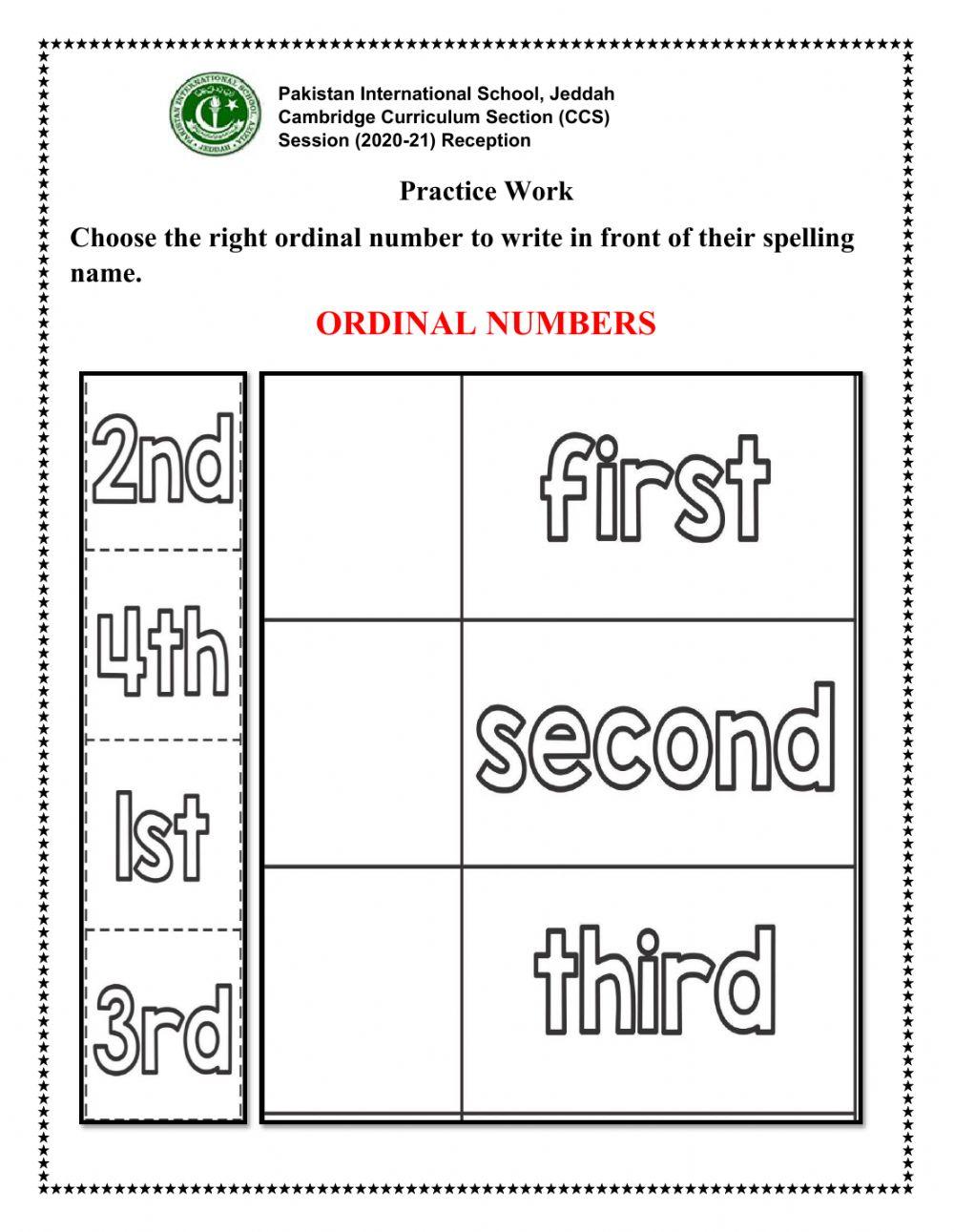 Ordinal numbers