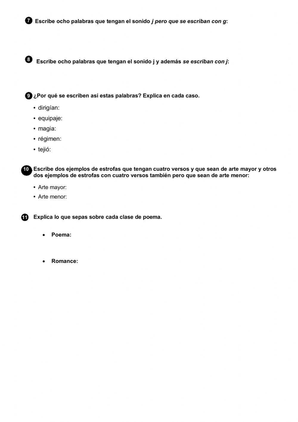 Repaso general Lengua