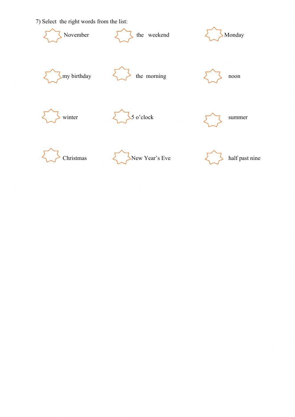 Evaluare sumativă sem I- Test final of the 1st semester