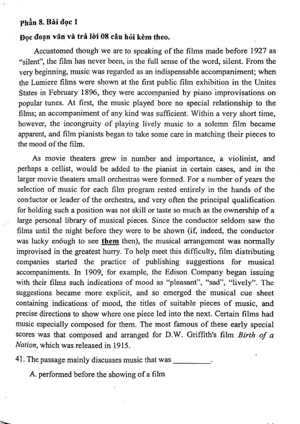 Đánh giá năng lực ngoại ngữ thi vào 10 Chuyên ngoại ngữ - Đề số 12.1
