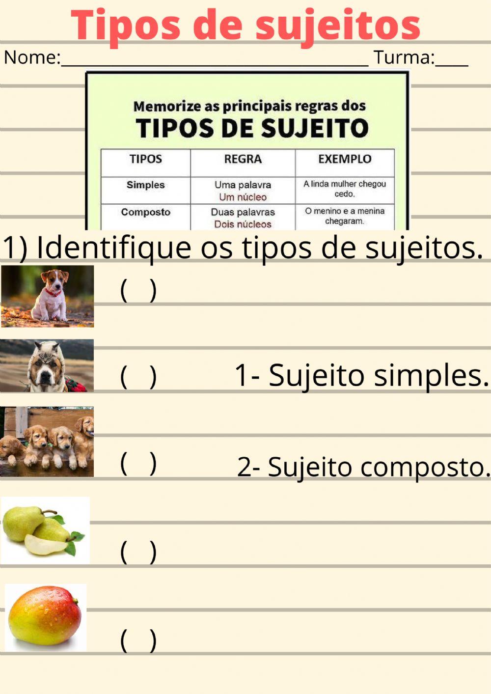 Sujeito simples e composto