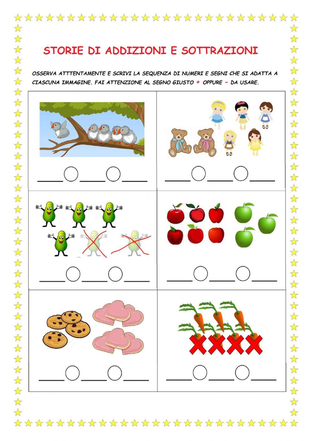 Storie di addizioni e sottrazioni
