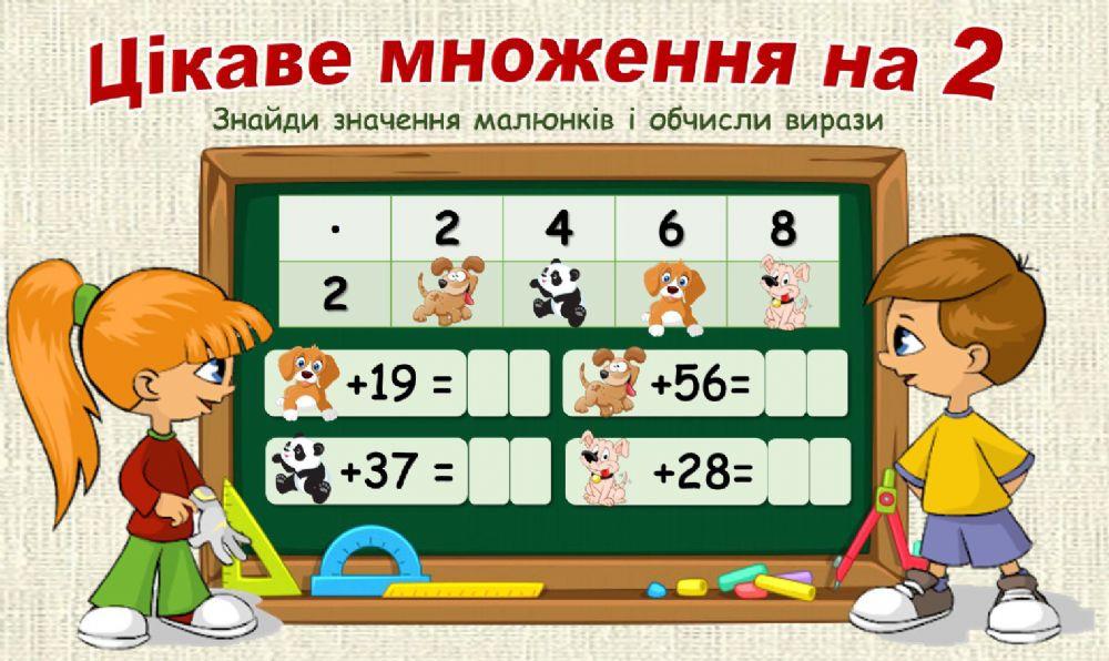 Таблиця множення на 2