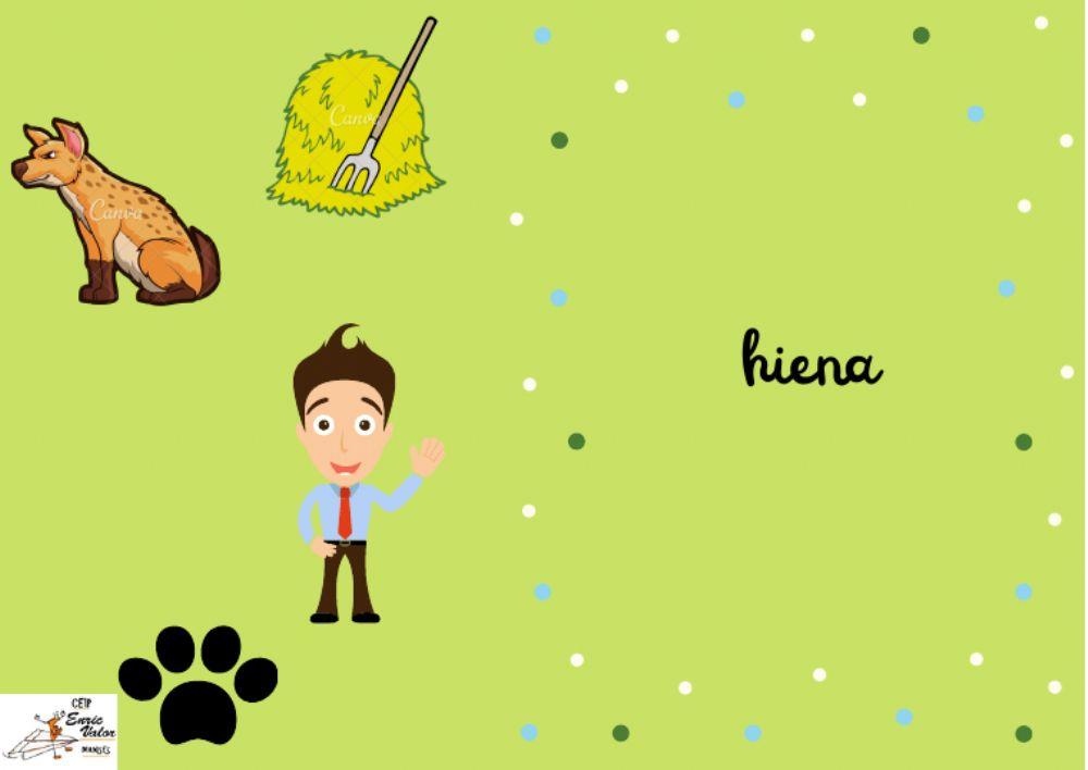 Lectura h, palabra dibujo