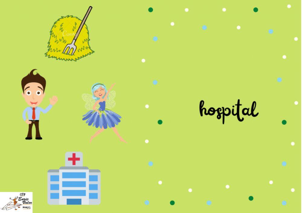 Lectura h, palabra dibujo