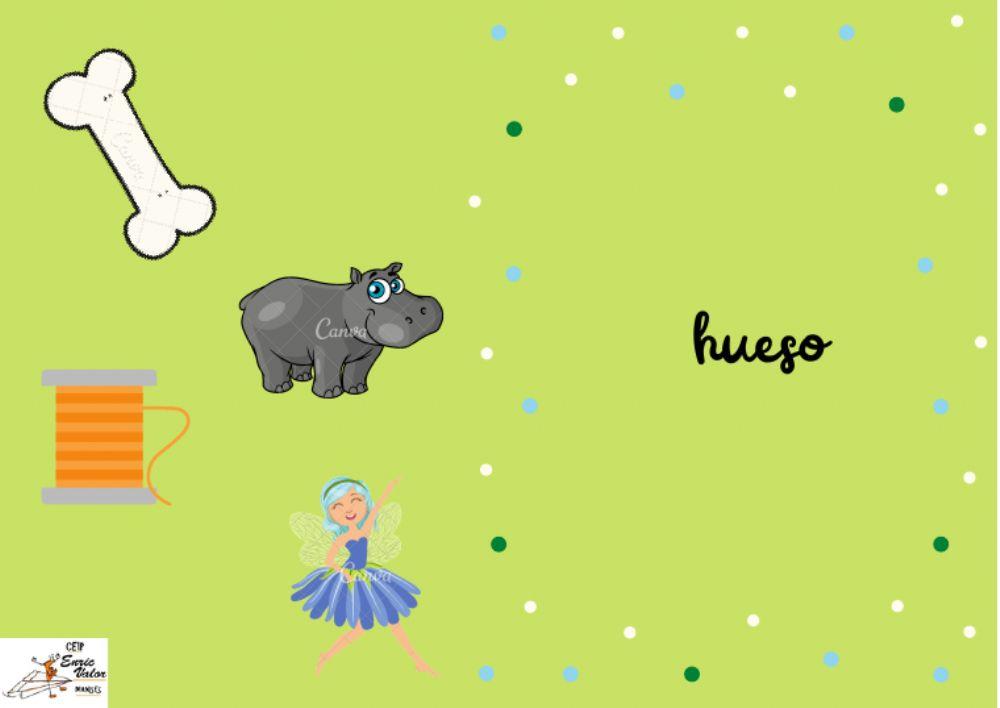 Lectura h, palabra dibujo