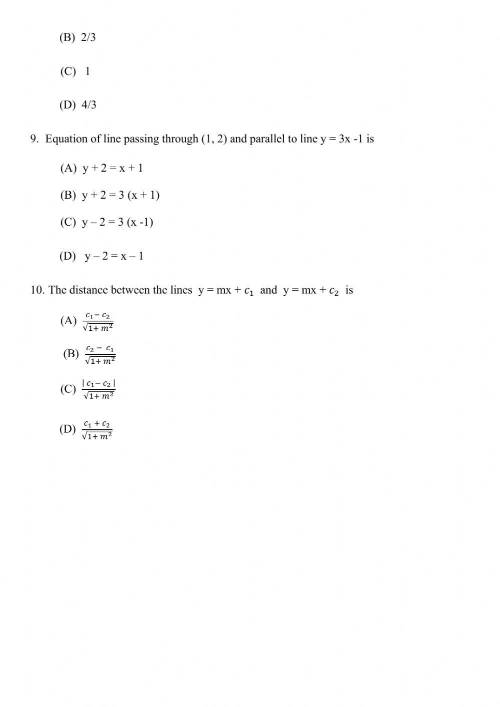 Class xi maths  (sequence series and straight lines)