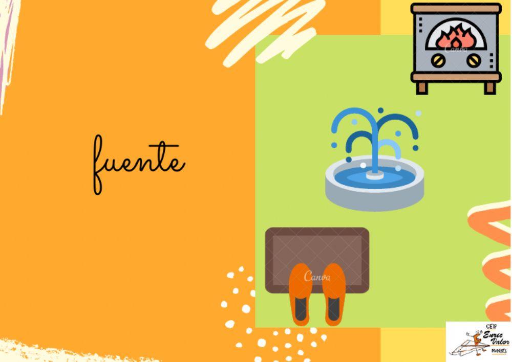 Lectura f, elige dibujo correcto