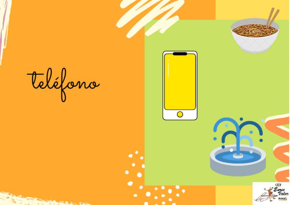 Lectura f, elige dibujo correcto