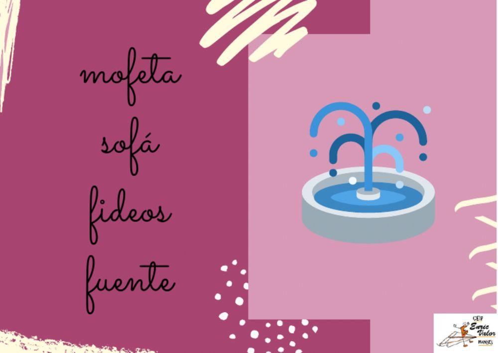 Lectura f, elige PALABRA CORRECTA