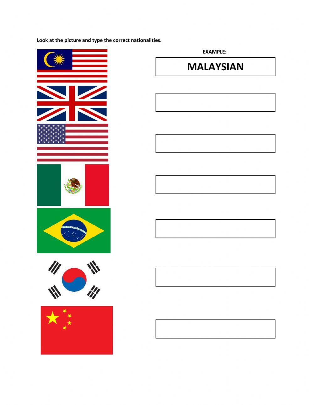 Where are you from (nationalities)