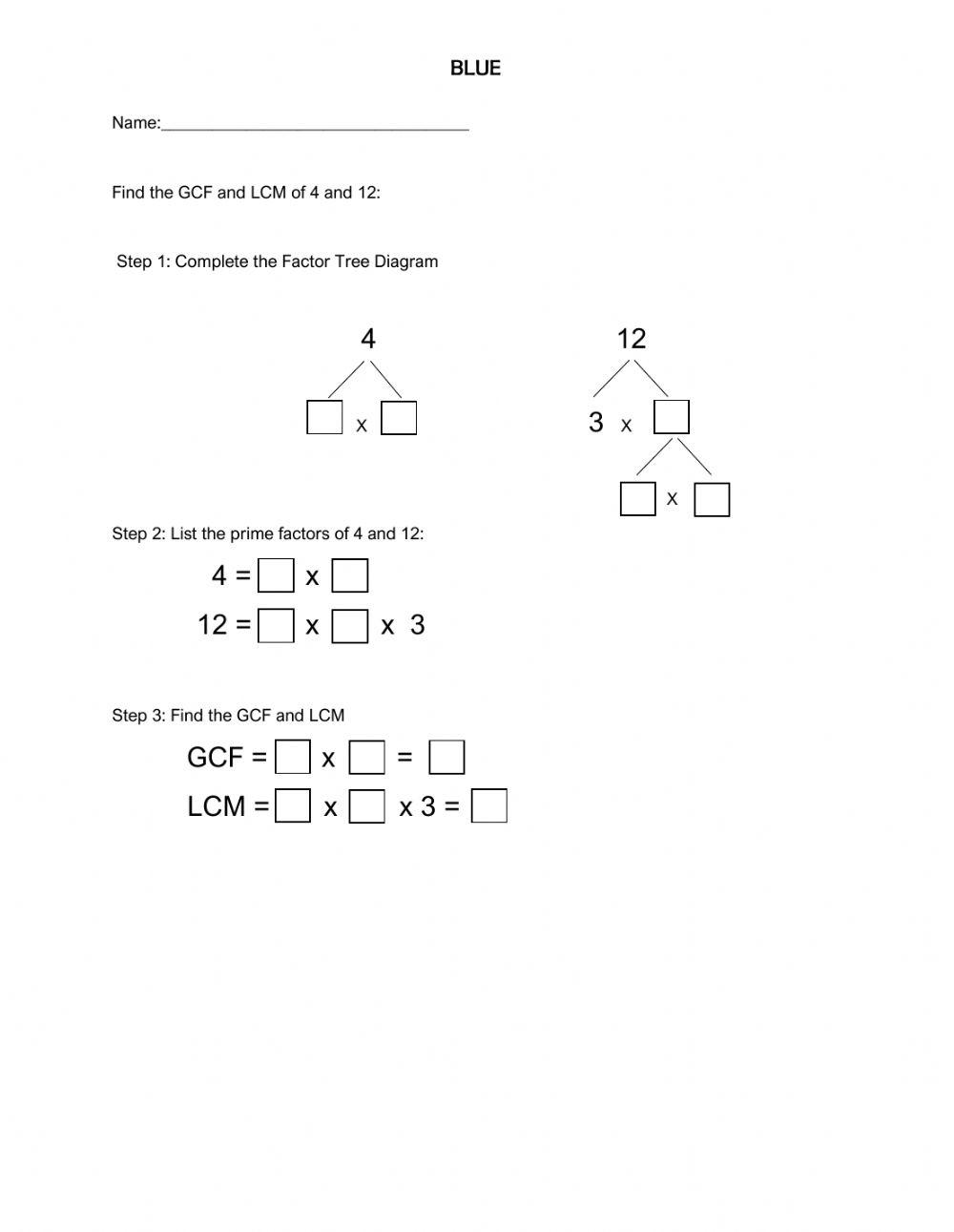 Let's Investigate GCF and LCM