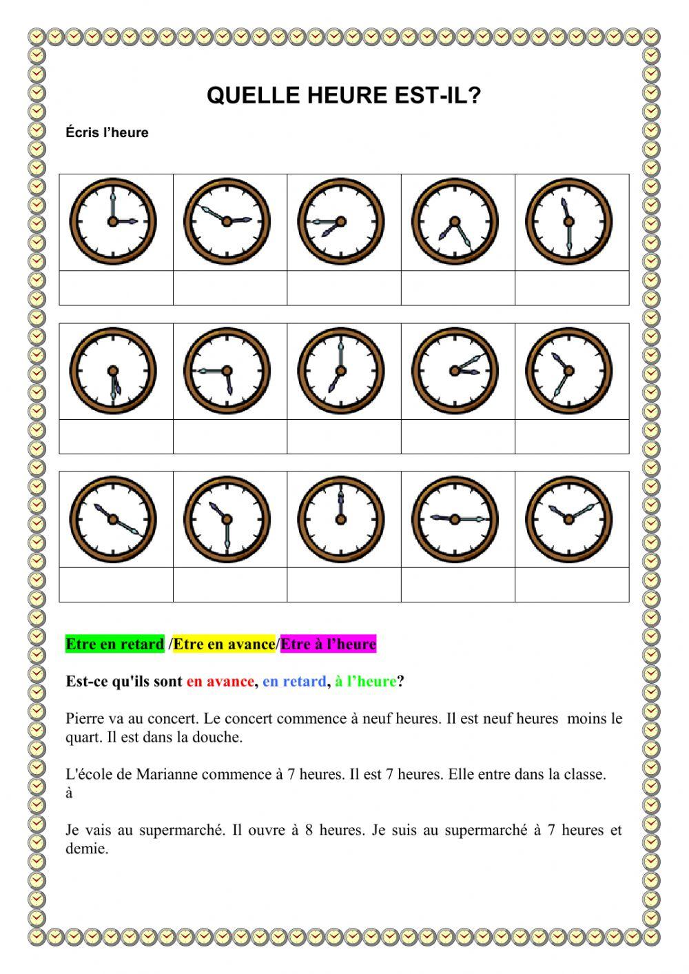 horaires horaires