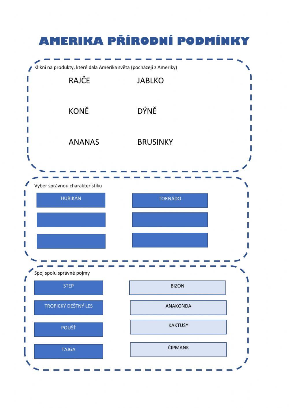Amerika přírodní podmínky