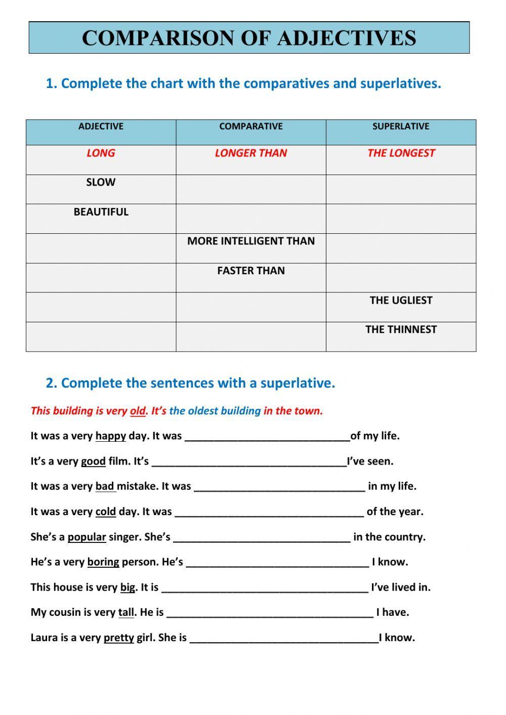 Comparison of adjectives