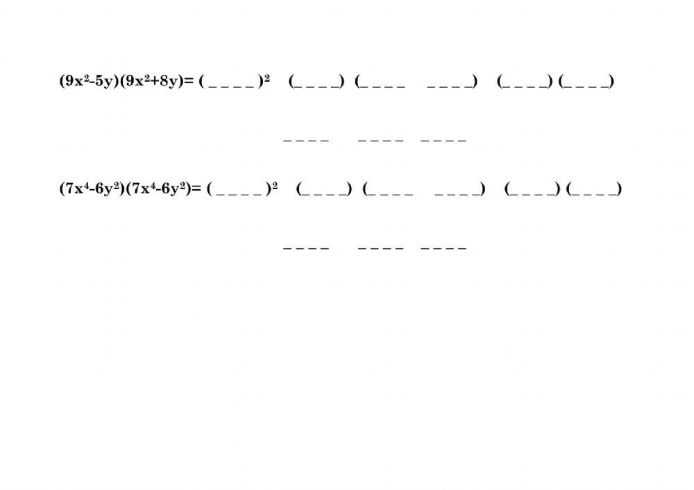 Binomios con término común