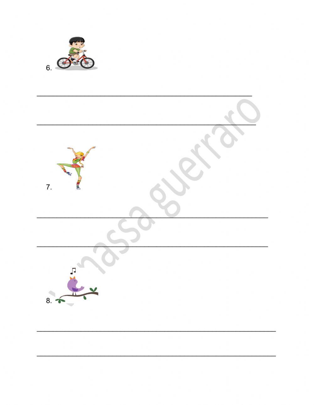 Writing adverbs in sentences